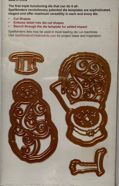 Stanzschablone Spellbinders Shapeabilities Schneemann